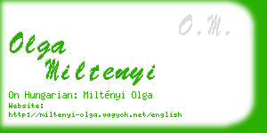 olga miltenyi business card